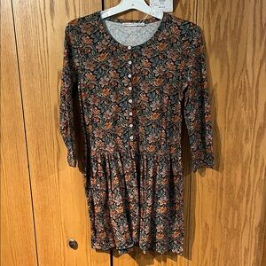 Peruvian Connection Floral Button-Down Dress